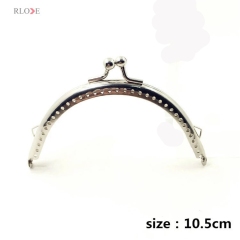 Wholesale 8.5cm 10.5cm Silver Smooth Handbag Coin Kiss Lock Metal Purse Frame RL-PMF0030(8.5/10.5CM)