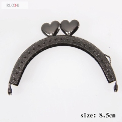 Fashion handbag printing bag accessories wholesale heart-shape metal clutch purse frame RL-PMF0102&0103&0104