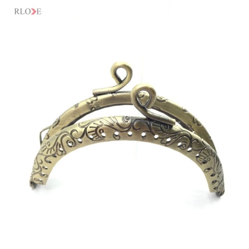 Wholesale 8.5cm Coin Semi-circular Printing DIY Metal Sew In bag Purse Frame RL-PMF0141