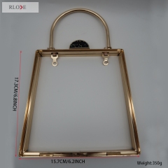 Trapezoid Shape Purse Box And Metal Frame D-109