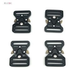 Custom Fashion Durable 38 MM Laser Logo Black Fast Release Metal Buckles For Pet Collar / Belt