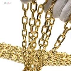 Custom Made Bag Hardware 1 Meter Aluminum Light Gold Metal Chain For Handbag Accessories 3.66MM Thickness