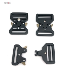 Custom Fashion Durable 38 MM Laser Logo Black Fast Release Metal Buckles For Pet Collar / Belt