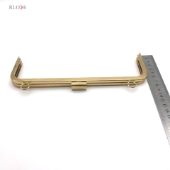 22.7 x 7.5CM Handbag Decorative Rectangle Head Lock Light Gold Clutch Purse frame For Bag Accessories