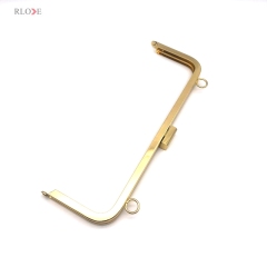 22.7 x 7.5CM Handbag Decorative Rectangle Head Lock Light Gold Clutch Purse frame For Bag Accessories