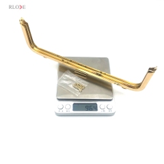 22.7 x 7.5CM Handbag Decorative Rectangle Head Lock Light Gold Clutch Purse frame For Bag Accessories