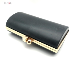 22.2 X 12 CM Light Gold Plastic Box Clutch Purse Metal Frame Round Square Head Lock For Evening Bags 1 order