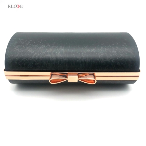 Fashion Style Rose Gold Bow-knot Head Plastic Box Metal Frame For Purse Clutch Bag Accessories 8.7 x 4.7 Inches