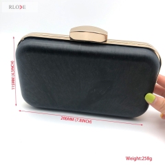 Gold Irregular Oval Shape Lock Head Decoration Bag Clutch Metal Frame With Plastic Box 7.8 x 4.5 Inch