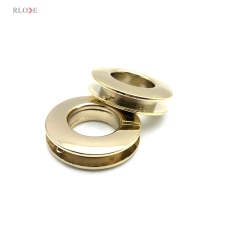 Generous Simple Design Light Gold 18 MM Round Shape Double Hitting Metal Eyelets For Bag Hardware