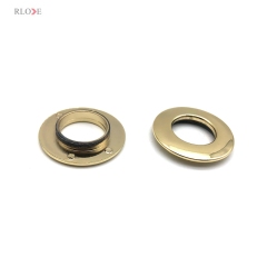 Generous Simple Design Light Gold 18 MM Round Shape Double Hitting Metal Eyelets For Bag Hardware