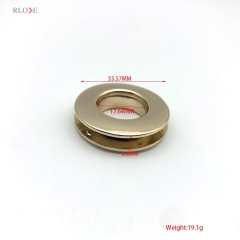 Generous Simple Design Light Gold 18 MM Round Shape Double Hitting Metal Eyelets For Bag Hardware