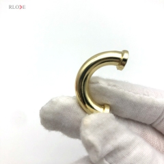 Eco-Friendly Hanging Plating Light Gold Decoration Buckles 16.85 MM Zinc Alloy Metal Arch Bridge for Bags