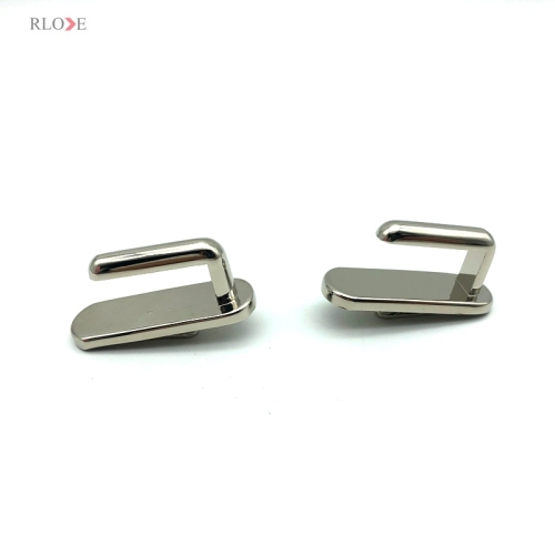 Nickel Color Zinc Alloy Handbag Hardware 18.01 MM Metal Decorative Clips Arch Bridge Buckles For Bags