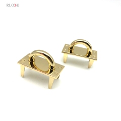 Wholesale Bag Fitting Decorative Buckles Light Gold Zinc Alloy 15.5 MM Metal Arch Bridge For Handbags