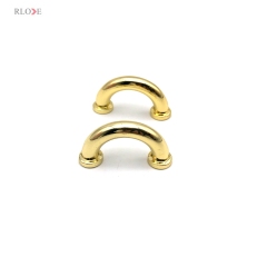 Eco-Friendly Hanging Plating Light Gold Decoration Buckles 16.85 MM Zinc Alloy Metal Arch Bridge for Bags