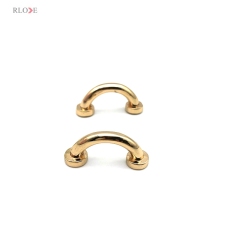 Simple Design Light Gold Color 14.66 MM Bag Fittings Screw Connector Metal Arch Bridge for Handbag