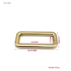 Design Widespread Handbag Metal Square Buckles Zinc Alloy Light Gold 22.22 MM Bag Accessories