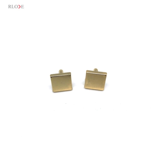 Metal Fittings Bottom Buckles Zinc Alloy Light Gold Square Bag Rivets 12.33MM For Handbag Accessories