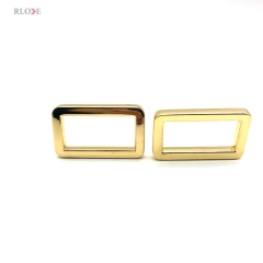 Fashionable Rectangle Shape Bag Metal Buckles 1 Inch Zinc Alloy Light Gold For Handbag Accessories