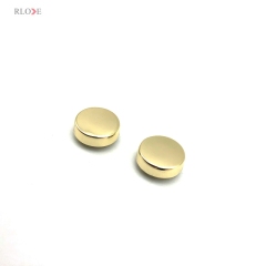 Leather Bag Hardware Fitting Decoration Buckles Round Shape Flat Metal Rivets 12.31MM Light Gold Zinc Alloy