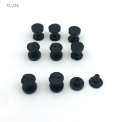 Handbag Decoration Buckles Anti Silver & Electrophoresis Black Zinc Alloy Metal Rivets 8MM