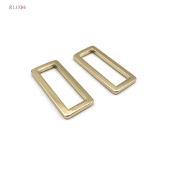 Prevailing Asia Bag Accessories Zinc Alloy Light Gold Shoulder Buckles Flat Metal Square Rings 37.39 MM For Handbag