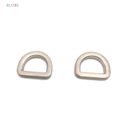 Bag Shoulder Buckles Zinc Alloy Anti Silver With Brush Color 13 MM Handbag Flat Metal D Rings With Hanging Plating