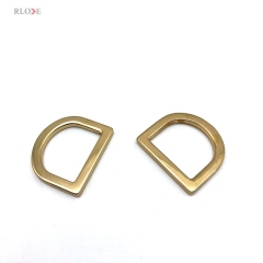 Supply Handbag Hardware Buckles 19 MM Light Gold Metal Flat D Ring Zinc Alloy For Shoulder Bag