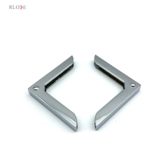 Straight Triangle Chrome Color Bag Metal Clip Corner 48.37MM For Handbag Hardware