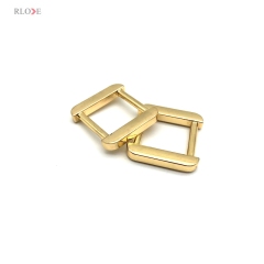 Universal Women Bag Hardware Accessories Light Gold Flat Square Ring Metal Buckles 19.16 MM For Handbag