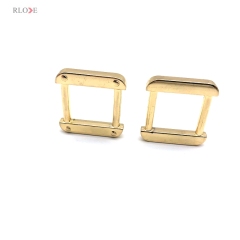 Universal Women Bag Hardware Accessories Light Gold Flat Square Ring Metal Buckles 19.16 MM For Handbag