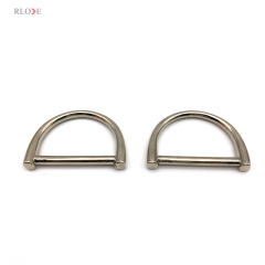 Hanging Plating Nickel Color 36.26 MM Metal D Buckles Zinc Alloy Handbag Hardware Accessories