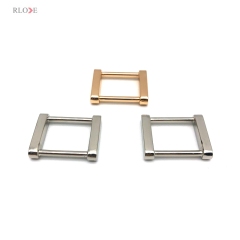 Popular Women Leather Bag Zinc Alloy 19 MM Light Gold & Nickel Color Metal Square Ring Buckles For Handbag