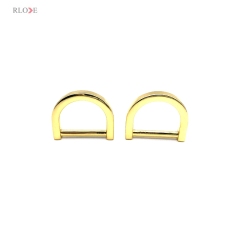 Luggage Handbag Accessories Flat Shape Zinc Alloy Light Gold 20 MM Metal D Rings Buckles For Leather Strap