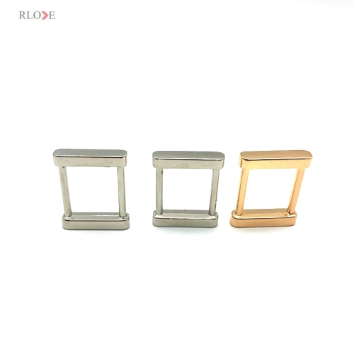 Popular Women Leather Bag Zinc Alloy 19 MM Light Gold & Nickel Color Metal Square Ring Buckles For Handbag