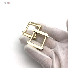 Universal Women Bag Hardware Accessories Light Gold Flat Square Ring Metal Buckles 19.16 MM For Handbag