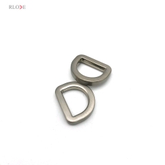 Bag Shoulder Buckles Zinc Alloy Anti Silver With Brush Color 13 MM Handbag Flat Metal D Rings With Hanging Plating