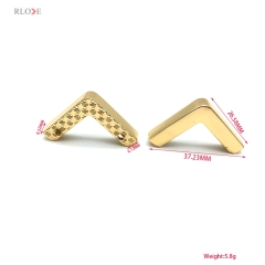 Decoration Accessory 26.58MM Light Gold Metal Corner Protector For Notebook/Handbag