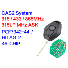 3 buttons Remote Key for BMW 3 5 7 series X3 with PCF7942-44 Chip CAS2 315LP MHZ 315MHz 433MHZ 868MHZ