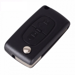 2 Button Remote Flip Folding Key Shell For Peuguot 207 307 CE0536 With Logo 5 Pieces/Lot