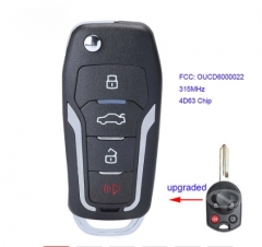 Ford Focus Fusion Edge Escape Mustang Upgraded Remote Key