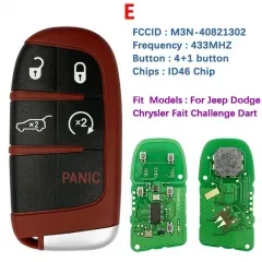Universal Smart Key Remote Fob ID46 434MHZ M3N40821302 Multi-function Programming For Jeep Dodge Chrysler Fiat Universal Smart Key Remote Fob ID46 434MHZ M3N40821302 Multi-function Programming For Jeep Dodge Chrysler Fiat