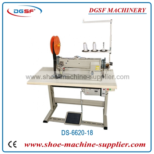 Long arm double needle multi stitch industrial sewing machine for leather DS-6620-18