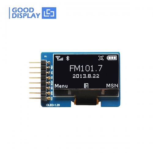 1.29 inch OLED display module with adapter board, wide temperature, GDMN0129WP30