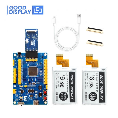 STM32 E-paper 2.7 inch EPD Display 264x176 SPI E-ink Screen Module, 2pcs GDEY027T91 with STM32 Demo Kit DESPI-L(C02)