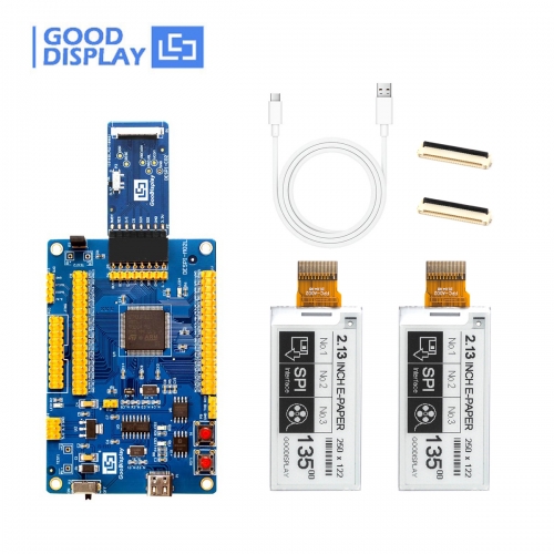 2.13 Inch E-paper Module STM32 Type-C Interface Epaper Panel Driver Board, 2pcs GDEY0213B74 with STM32 Demo Kit DESPI-L(C02)