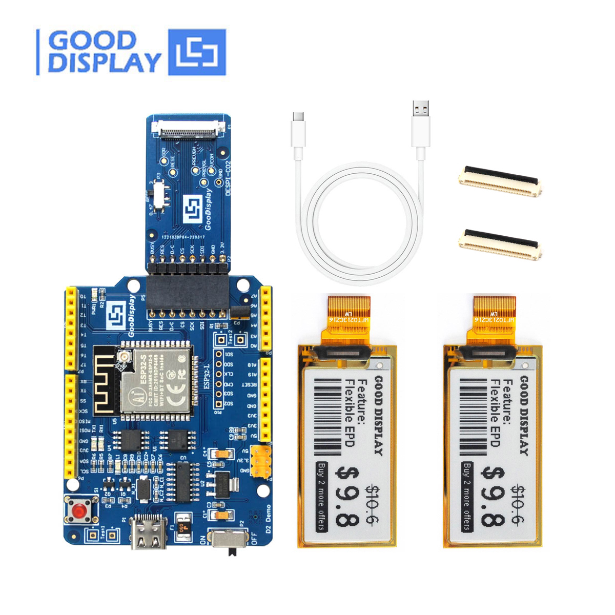 EPD with demo kit ESP32-L(C02)