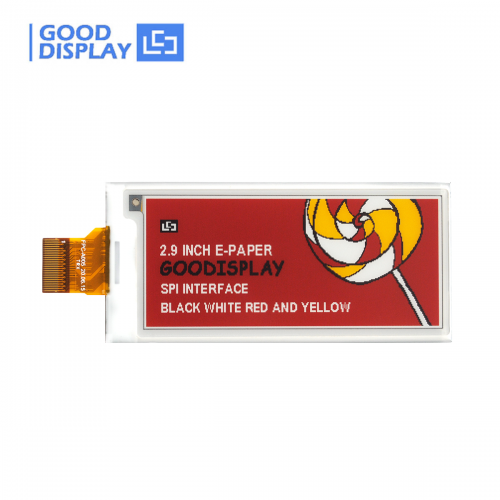 2.9 inch black white, yellow red four-color Eink screen 296x128 GDEY029F51