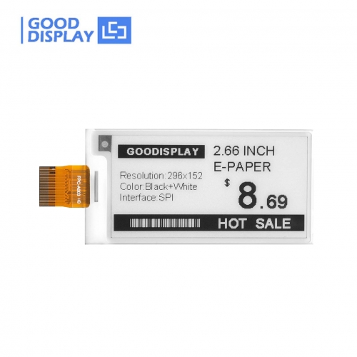 2.66 inch Low Temperature E-Ink 296x152 E-Paper, GDEY0266D91LT